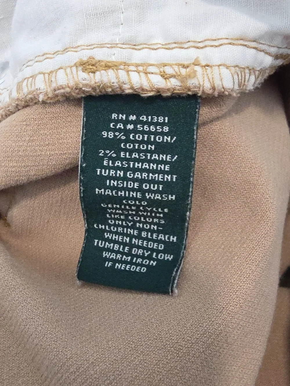 Lauren Ralph Lauren Women's Size 8 Tan Corduroy Straight Leg Pants Equestrian